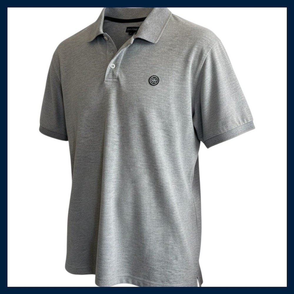 Bolvaint Mens XL Grey Short Sleeve 100% Cotton Embroidered Logo Polo Shirt